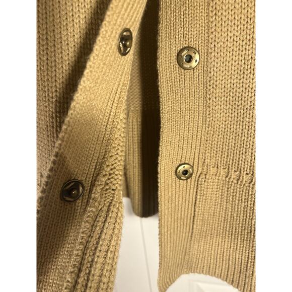 Lane Bryant Tan Vintage Sweater Cardigan Women's 14/16 with 3/4 Length Sleeves - Picture 6 of 14